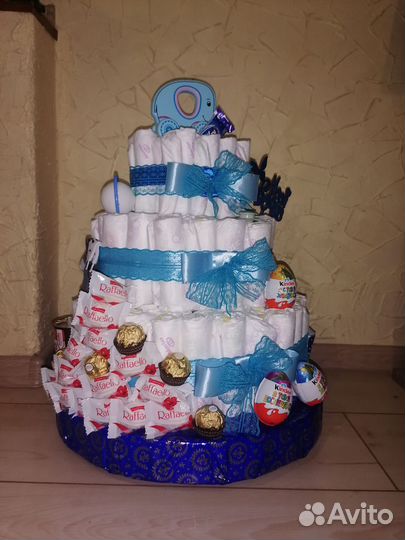 Торт из памперсов подгузников