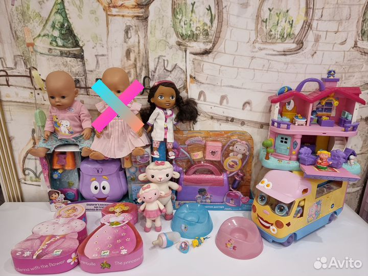 Игрушки для девочки baby born, доктор Плюшева и др