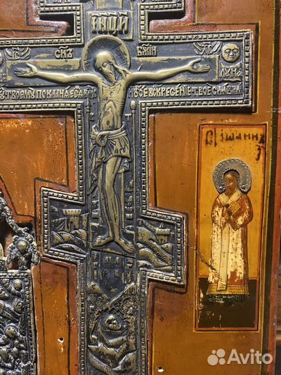 Икона - ставротека. Редкая