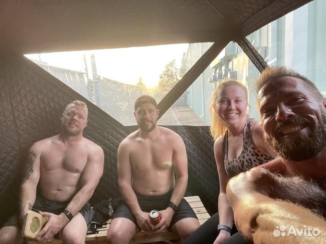 Походная Баня с панорамой, Мобильная Баня палатка