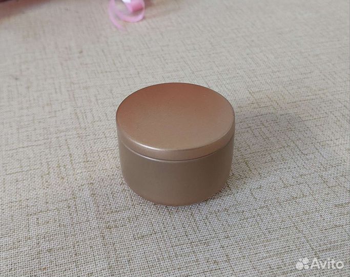 Алюминиевая баночка 50 мл, цвет матовое золото