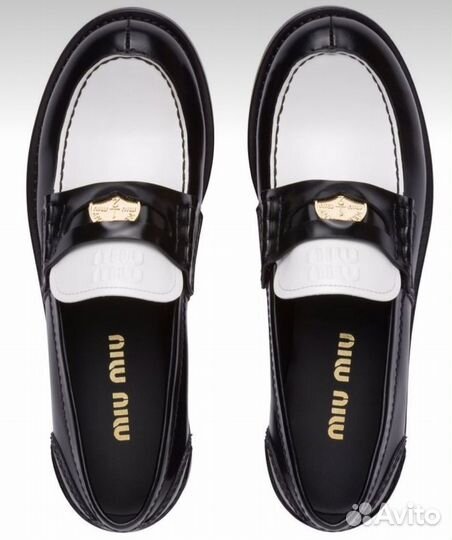 Лоферы miu miu penny loafers