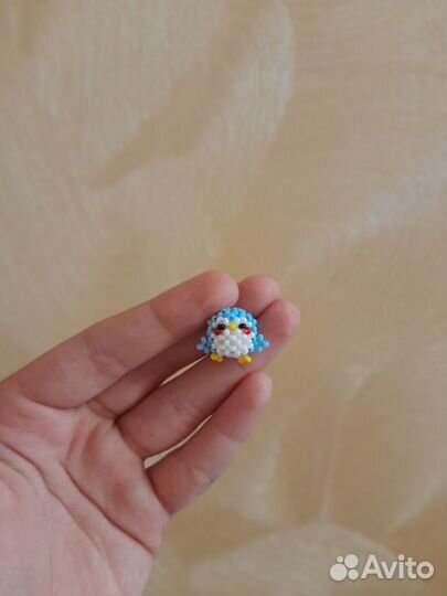 Фигурка пингвина из бисера