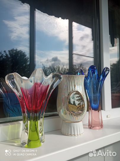 Ваза для цветов Богемия Чехия. Фарфор