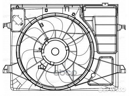 Вентилятор радиатора (с кожухом) KIA cerato 09