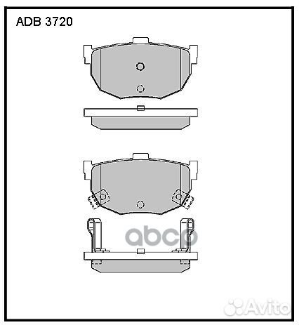 Колодки тормозные ADB-3720 ADB-3720 allied nippon