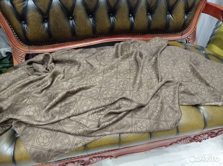 Теплый платок шаль 1.00см chanel италия