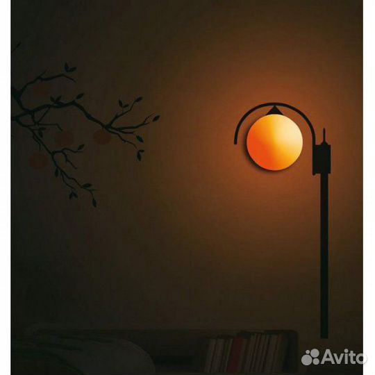 Светильник ночник настенный фонарь наклейка