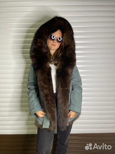 Парка с натуральным мехом