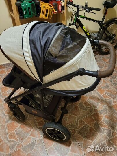 Коляска Moon Nuova 2 в 1 Cream Denim