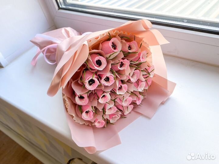 Нежный сладкий букет из бутонов роз