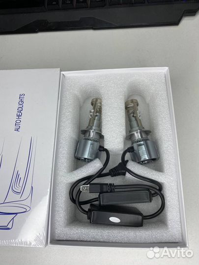 Лед лампочки линзовые h4 h7