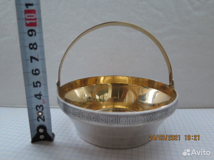 Серебряная сахарница, конфетница 916 пробы, Таллин