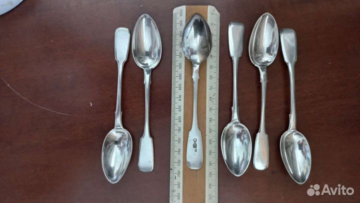 Ложки чайные серебро 84 пробв 6 штук