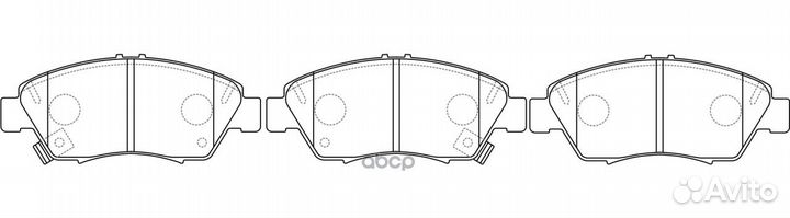 Колодки тормозные дисковые передние BP28264 SB