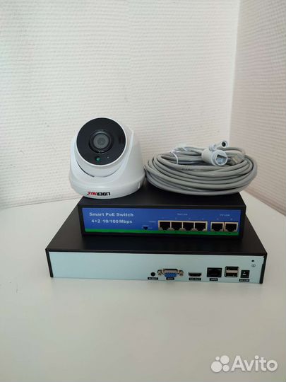 Комплект видеонаблюдения IP 4MP комнатный