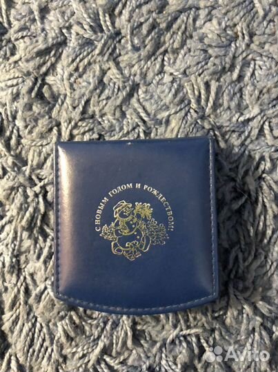 Серебряная монета Снеговик