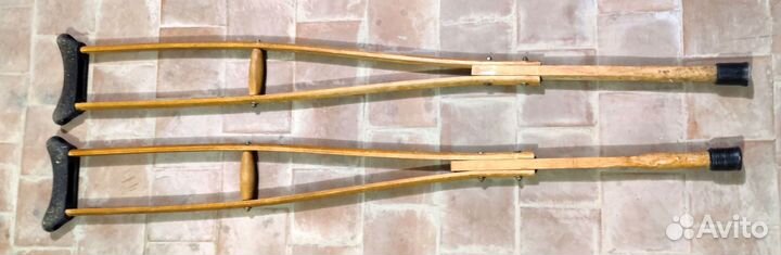 Костыли медицинские опорные подмышечные деревянные