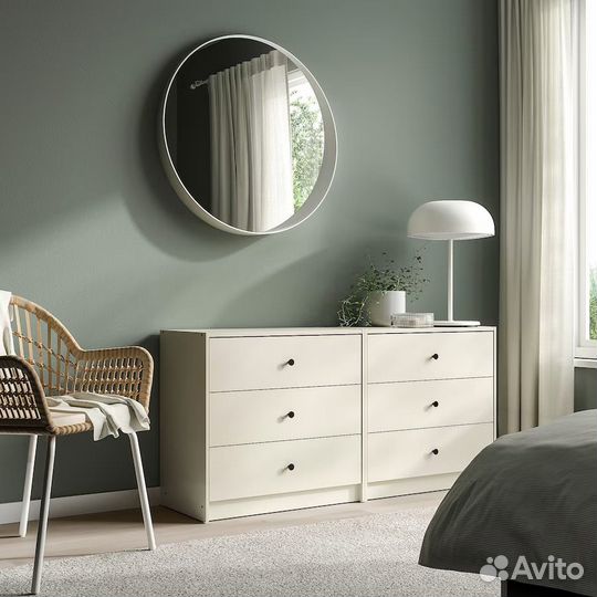 Икеа Гурскен комод 3 ящика 69х67 см бежевый