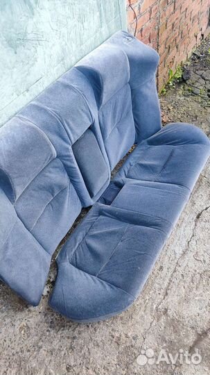 Сиденья синие салон mark 2 jzx90