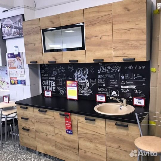 Кухня, кухонный гарнитур, 2 метра со столешницей