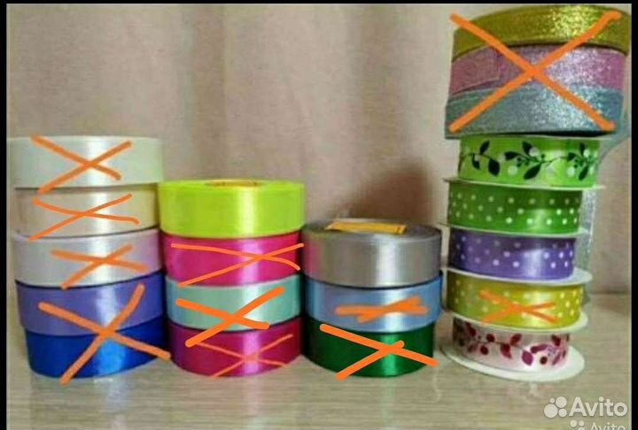 Ленты атласные Гамма и Бестекс, кружево