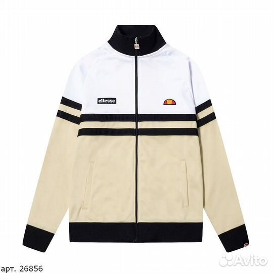 Орининальная олимпийка Ellesse white top Бежевая