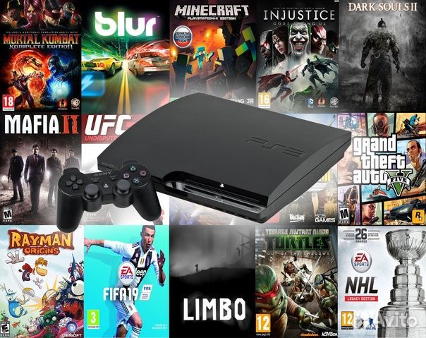 Sony PS3 Slim + 280 топовых игр