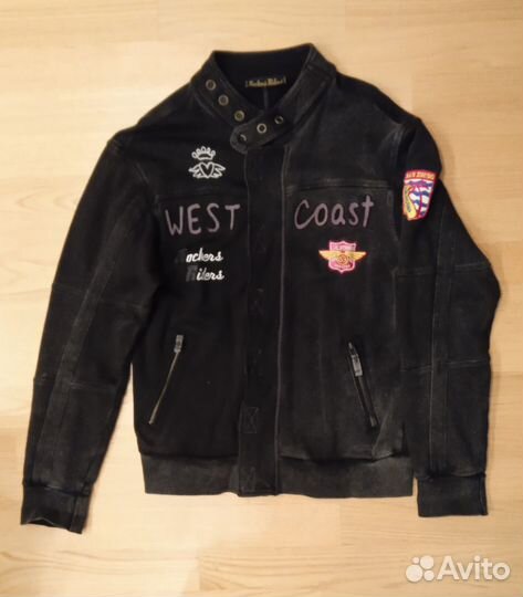 Толстовка на молнии с принтами размер M - L