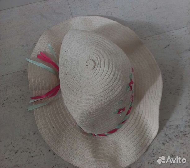 Панама/шляпа H&M с цветочками и лентой