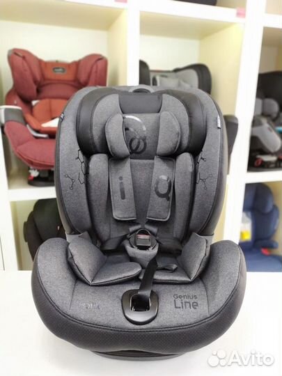 Автокресло 9-36кг изофикс Rant IQ Genius Dark grey
