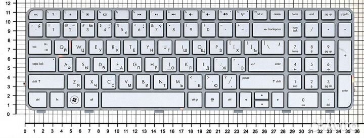 Клавиатура для HP Pavilion DV6-6000 серебристая