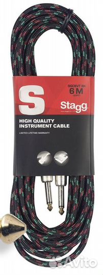 Гитарный шнур stagg SGC6VT BK