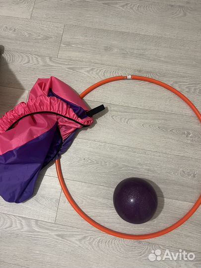 Набор для гимнастики мяч, обруч, чехол