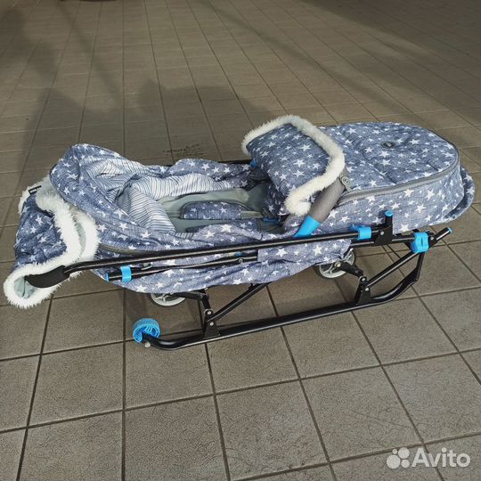 Детские санки коляска ника