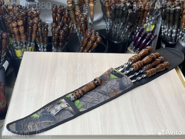 Комплект шампуров, нож, чехол