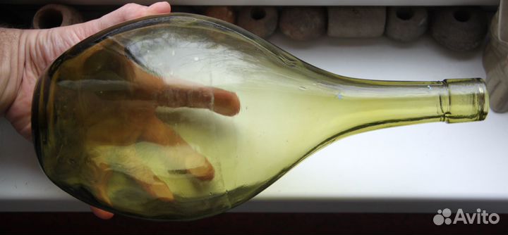 Бутылка бутылочка бутыль старинная Зеленое стекло