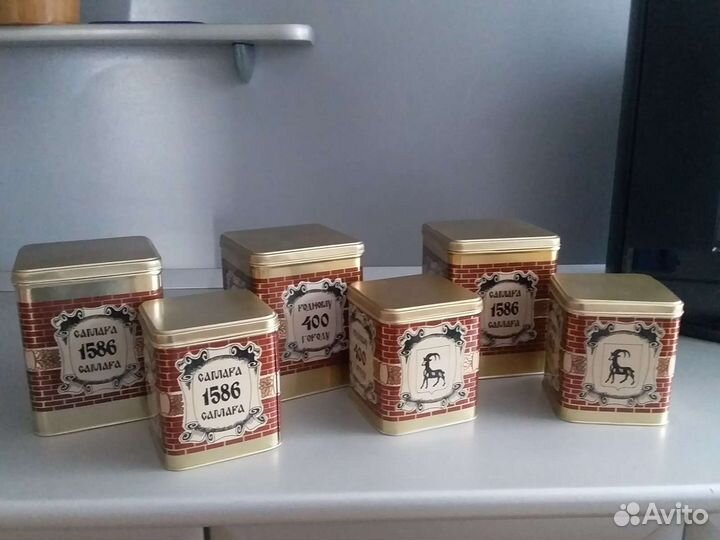 Набор жестяных банок СССР 1986г