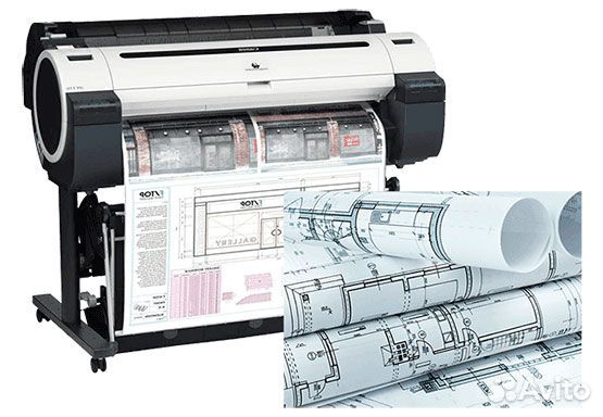 Печать чертежей, проектной документации. Фальцовка