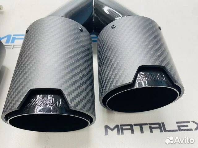 Насадки на глушитель BMW, М стиль, Матовый карбон