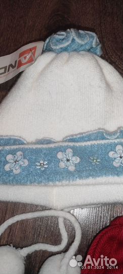 Пакет шапочек для девочки 6-12 мес
