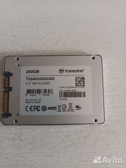 SSD накопитель Transcend 240гб, 2.5