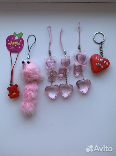 Брелок подвеска Подушка игрушка сердечко