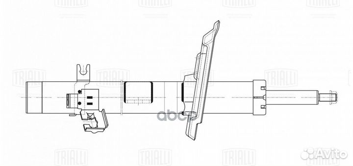 Амортизатор nissan X-trail 14- пер.прав.газ. AG