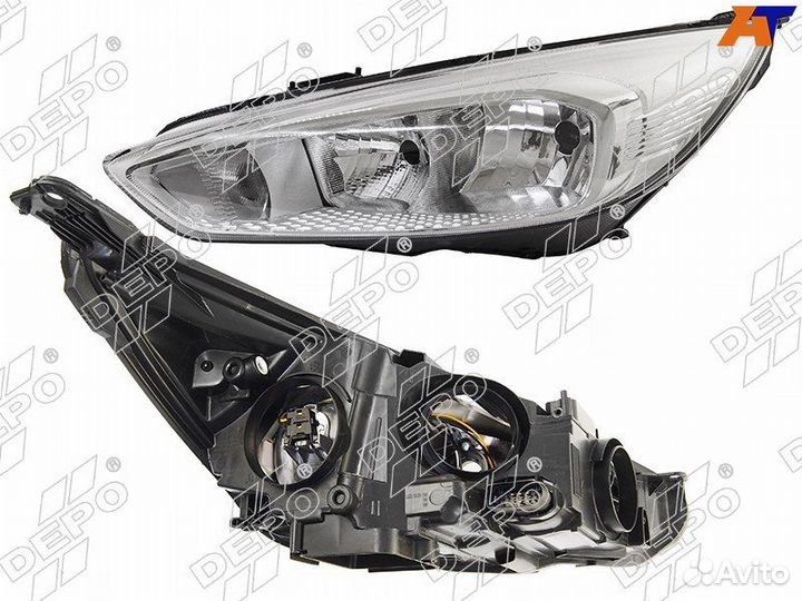 Фара ford focus III 15- LH хром, с электрокорректо