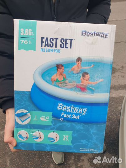 Бассейн fast set 366x76, 5377л