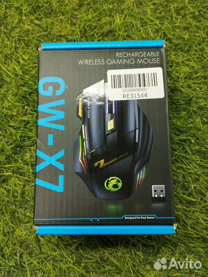 Игровая мышь беспроводная GW X7, 3200DPI, RGB, бес