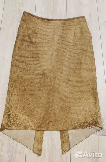 Кожаная юбка натуральная М