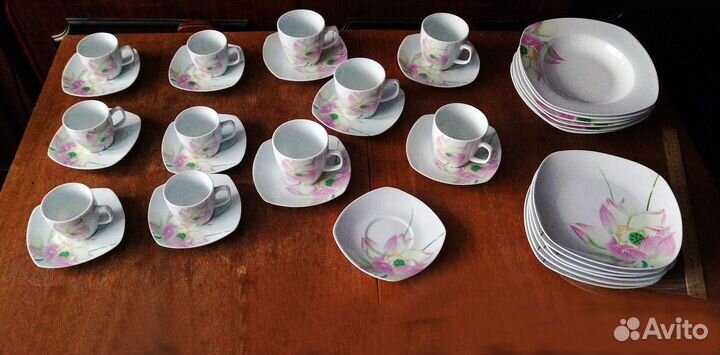 Чайный+кофейный сервиз+тарелки Mona Lisa