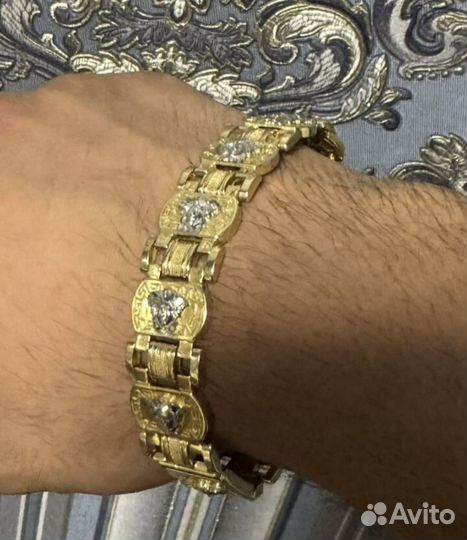 Золотой браслет versace